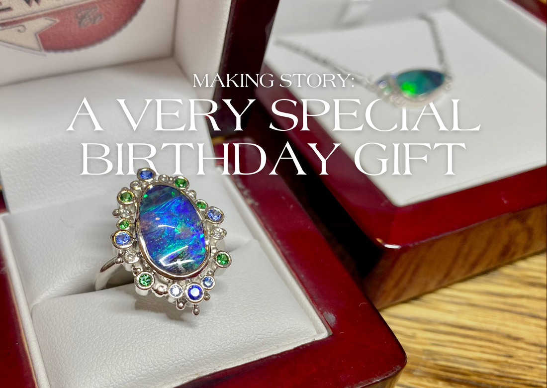 Making Story: A special milestone birthday gift (Custom Opal Ring and Pendant)