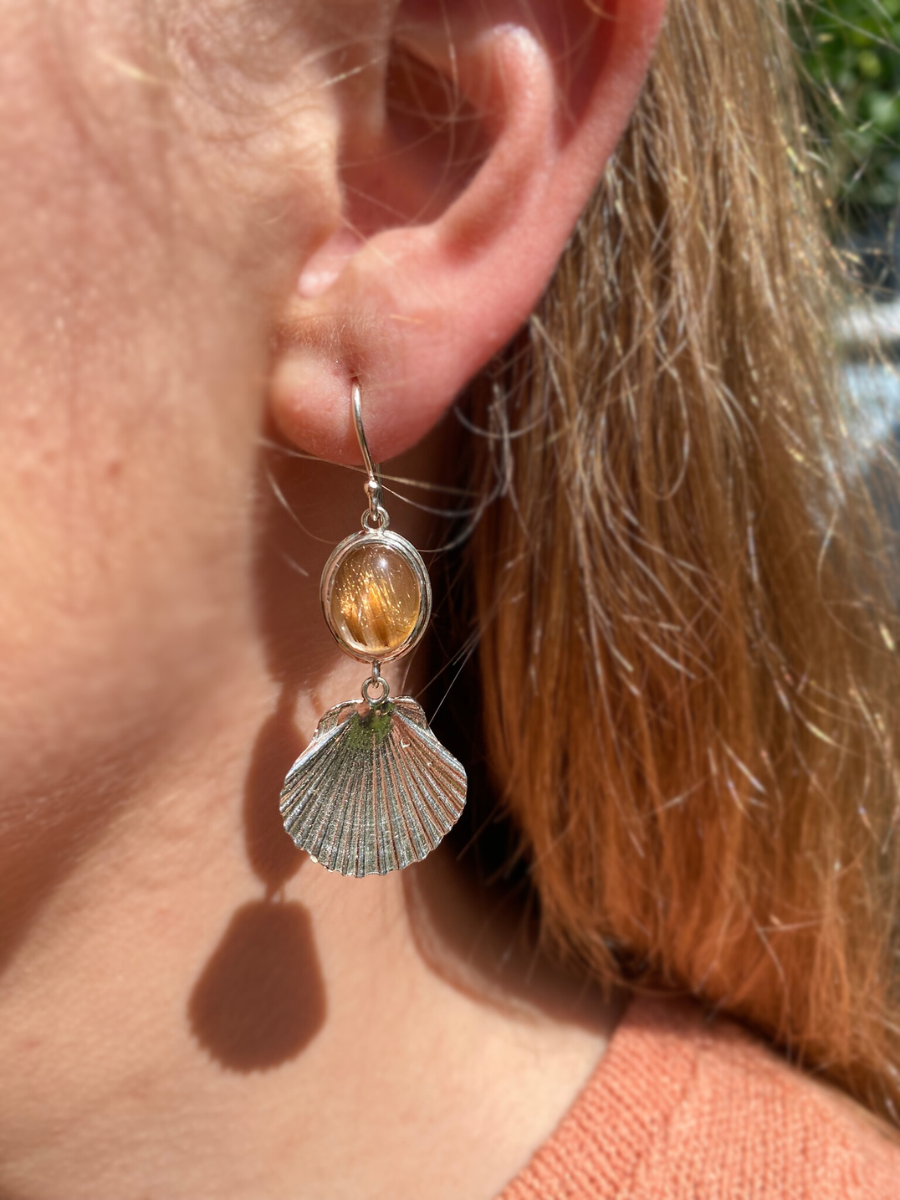 Coastal Fanfare Quartz Earrings