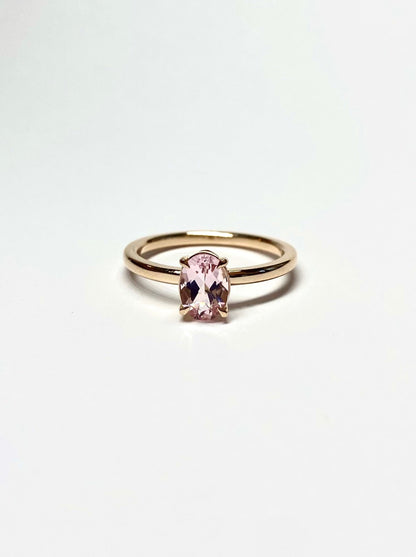 Dusty Pink Morganite Solitaire Ring