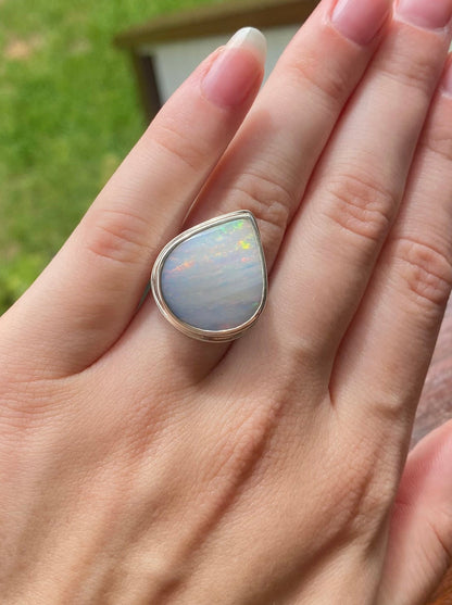 Frozen Fire Opal Ring