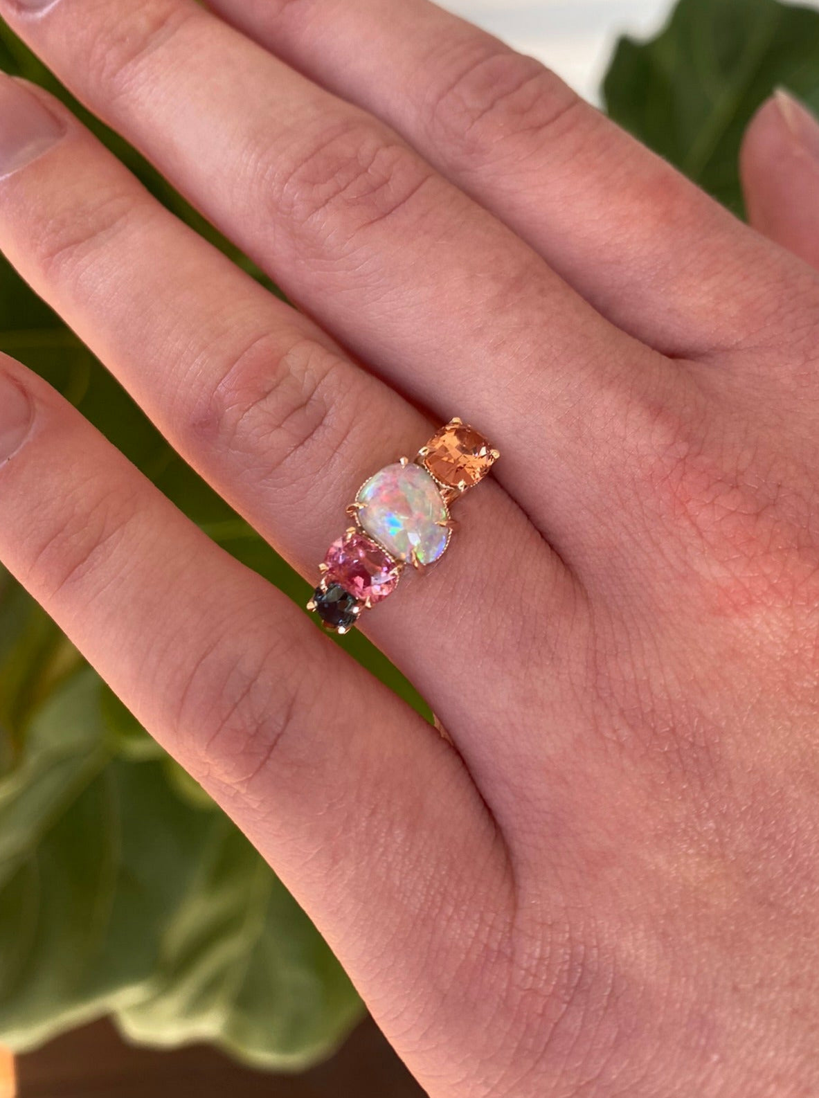 Guava Cluster Rose Gold Ring