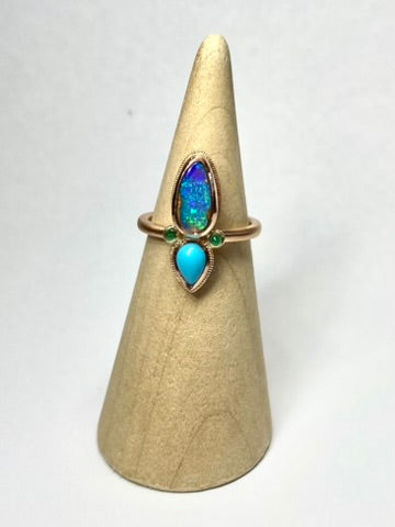 Boho Totem Rose Gold Ring