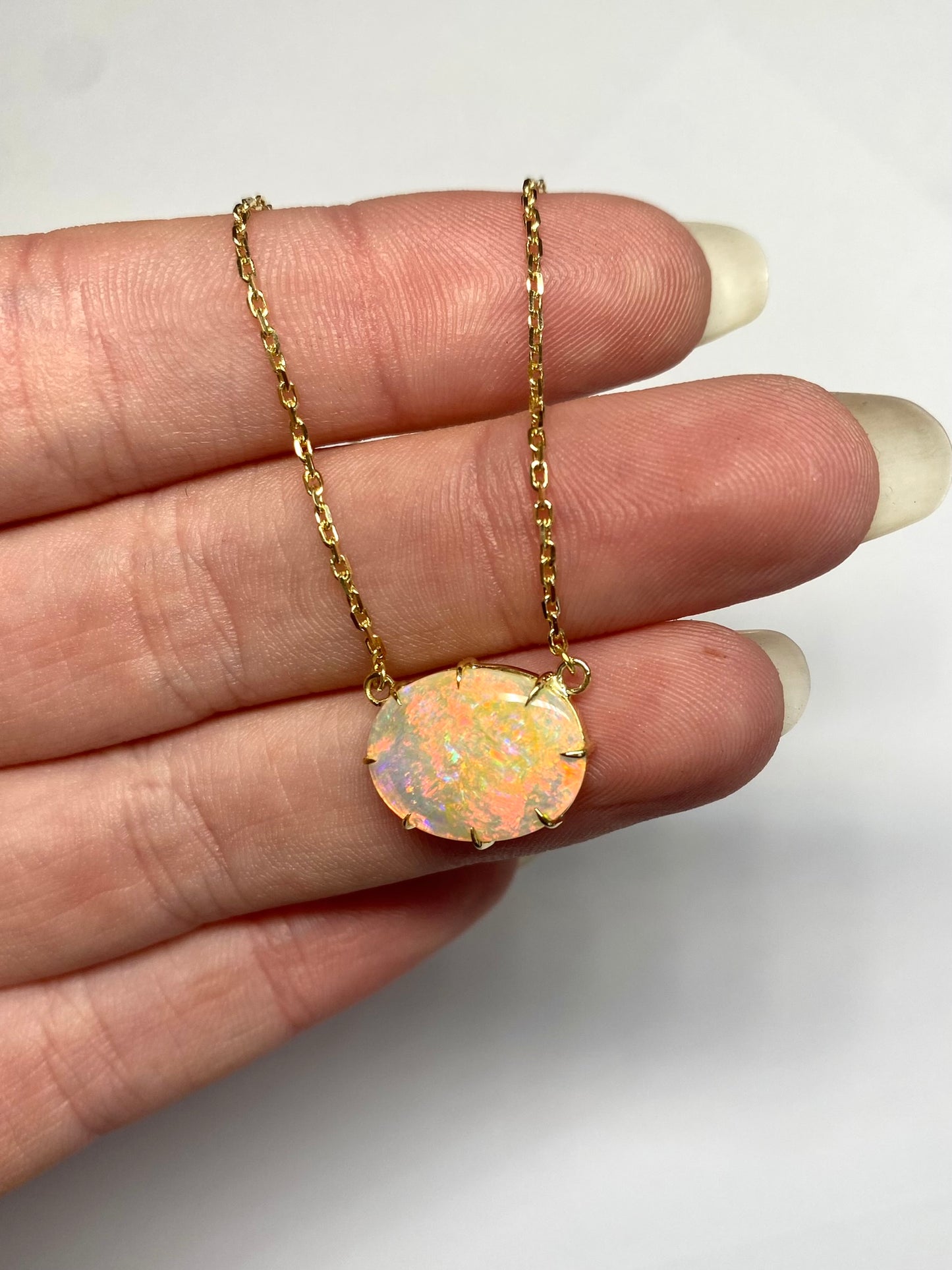 Honey Glow Opal Pendant