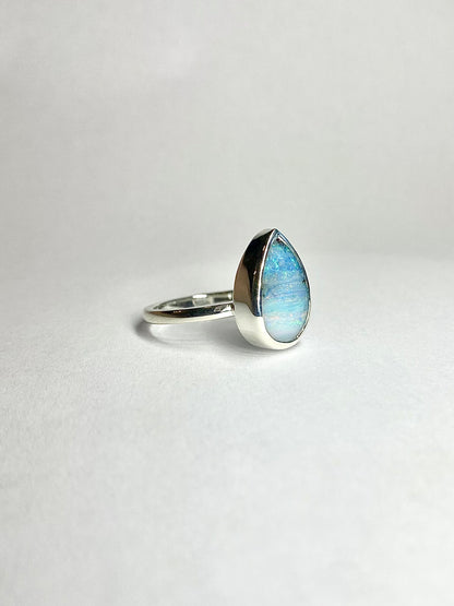 Icy Blizzard Opal Ring