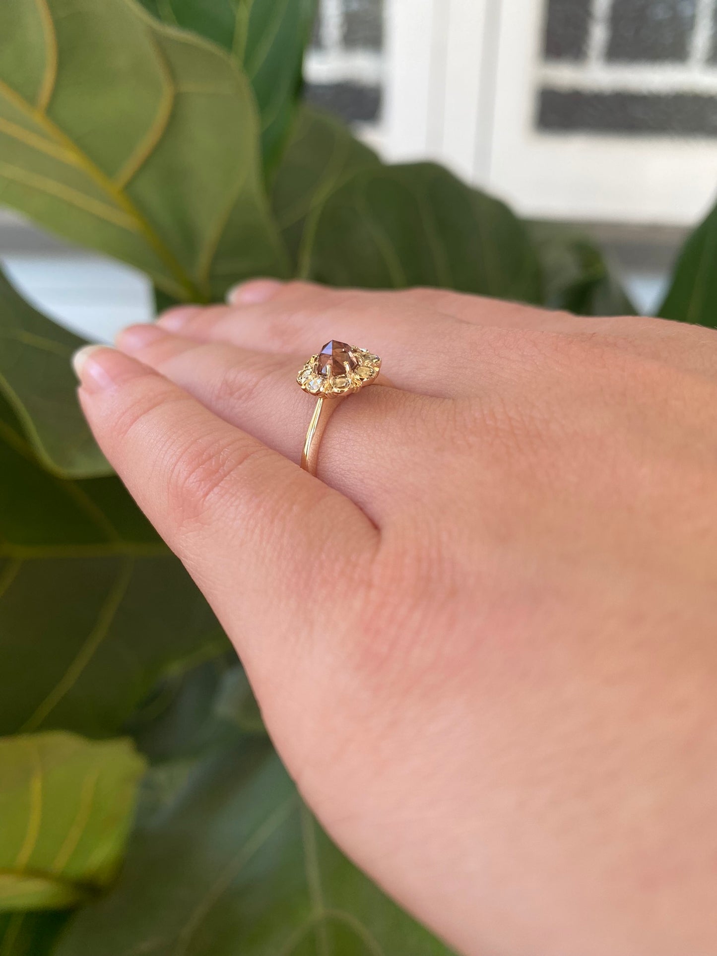 Arcadia Rosecut Sapphire and Diamond Ring