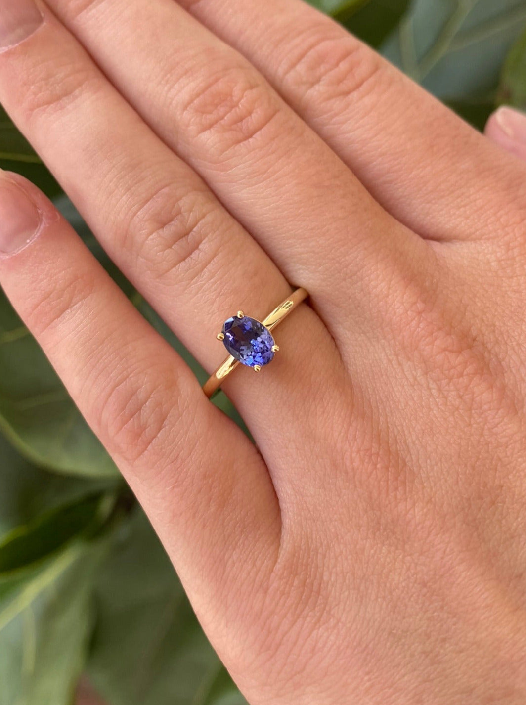 Tanzanite Solitaire Ring