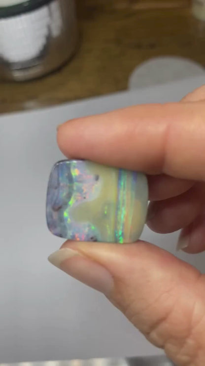 Rainbow Serpent Opal - custom made in a ring for you