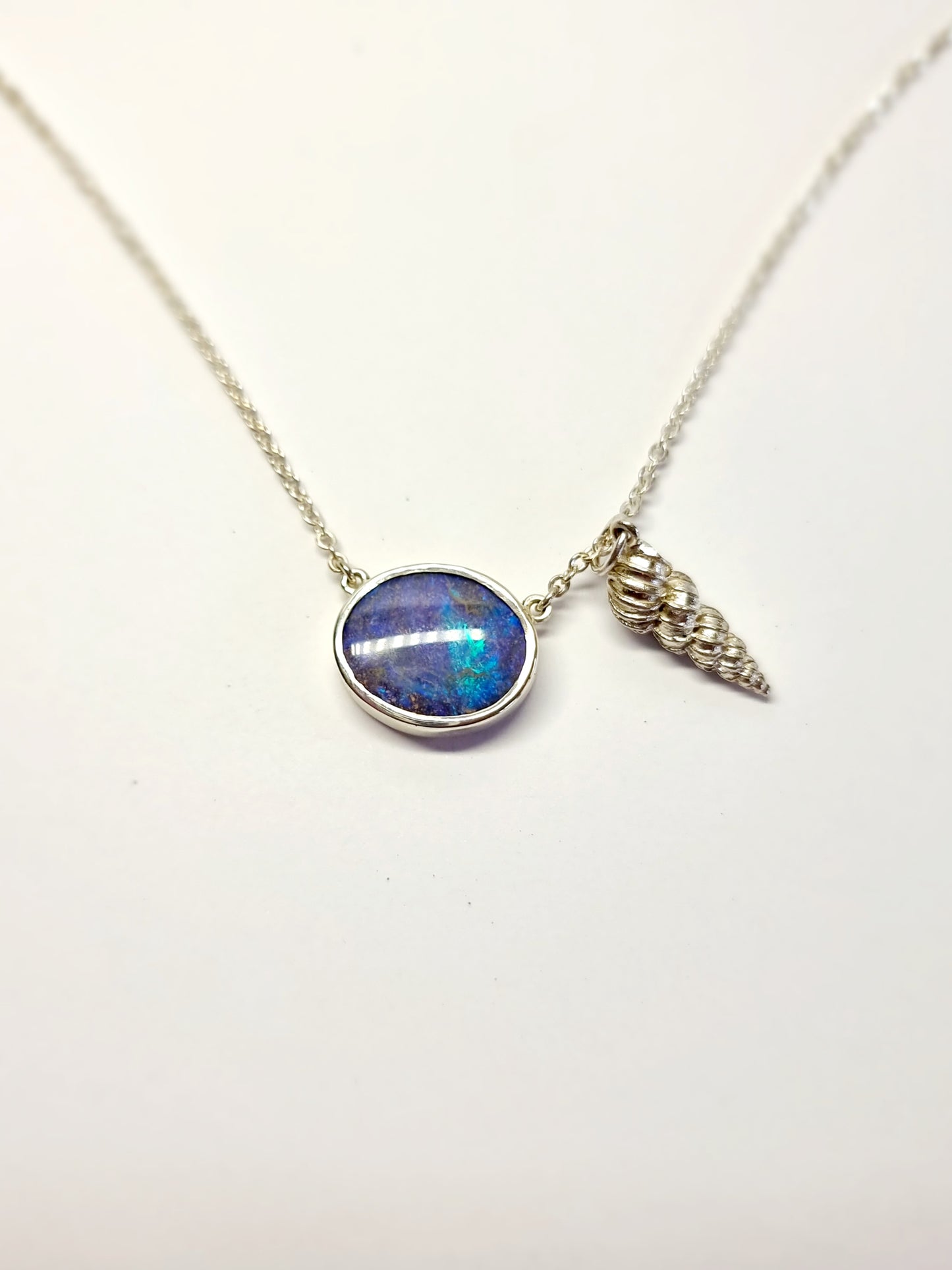 Twist Shell Silver Pendant