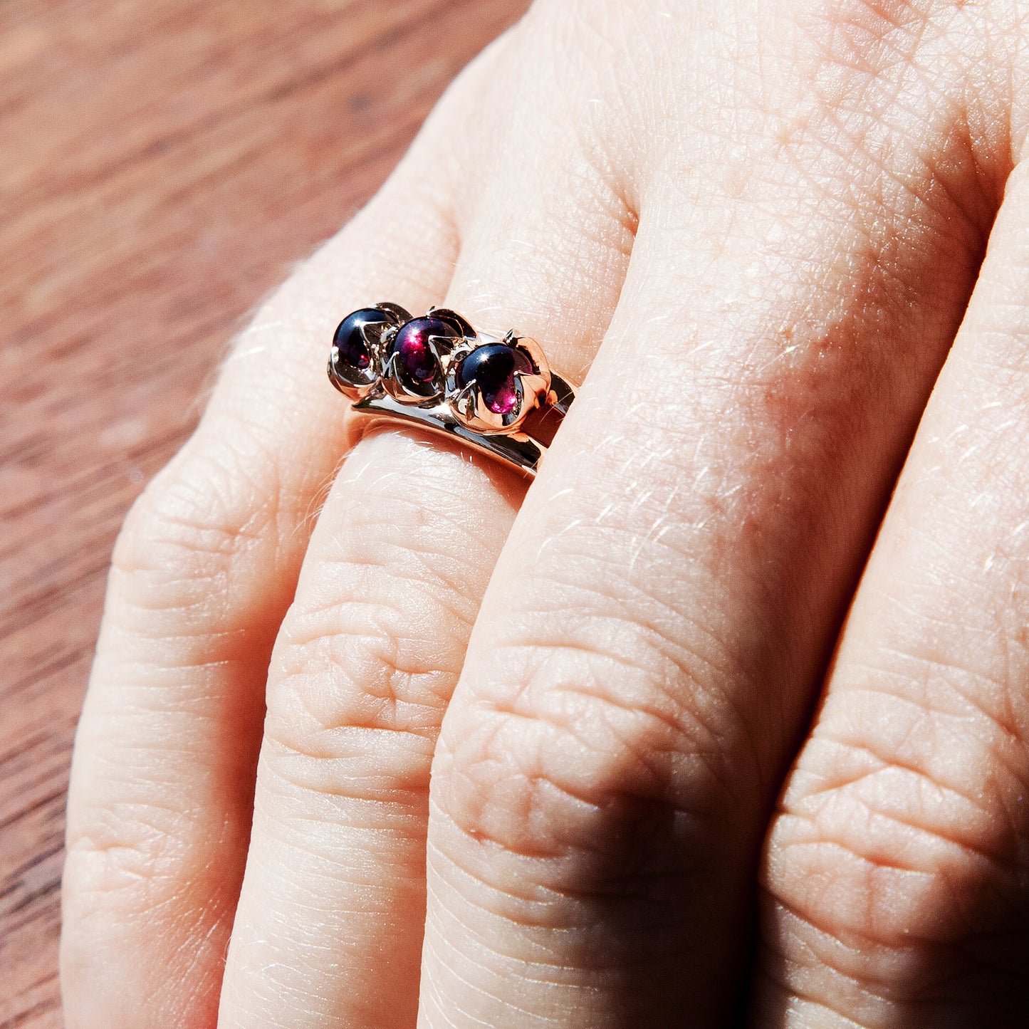 UPDATE: Botanical - Rhodolite Cabochon Ring