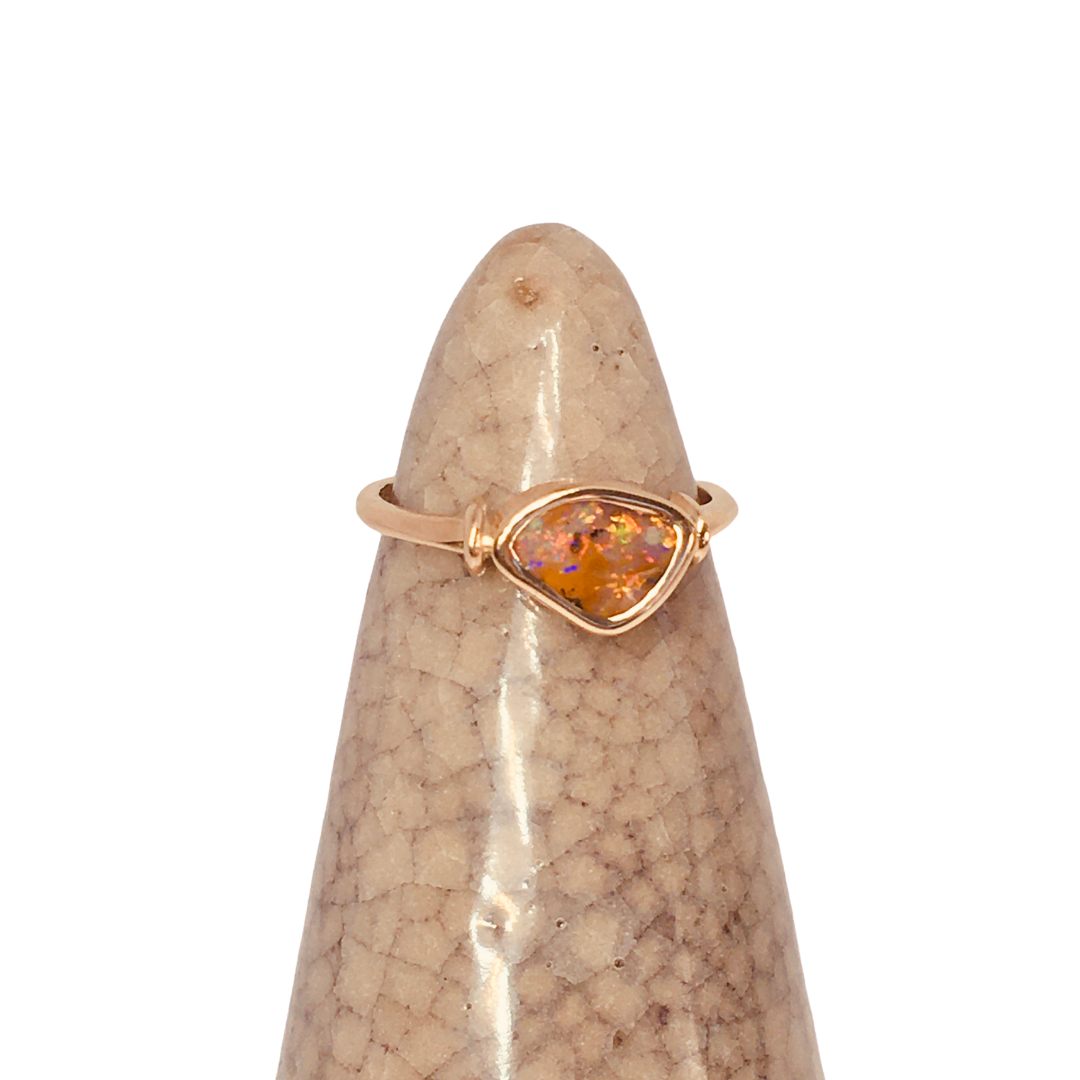 Honey Glow Opal Ring