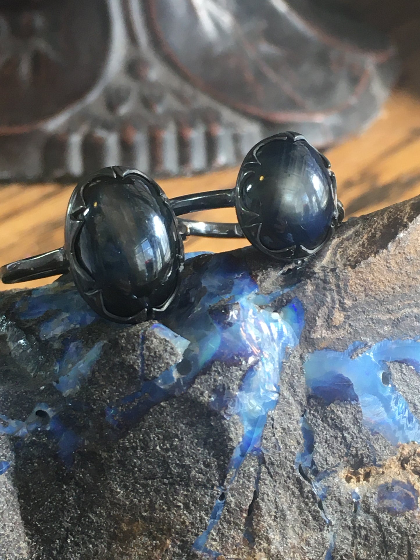 Night Sky Raw Sapphire Ring 1