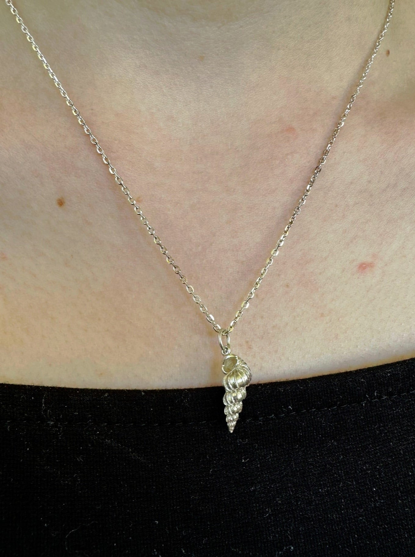 Twist Shell Silver Pendant