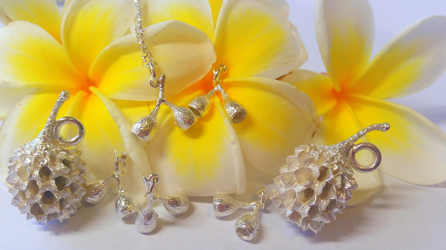 Harvest Silver Australian Eucalyptus Seed Pod Pendant