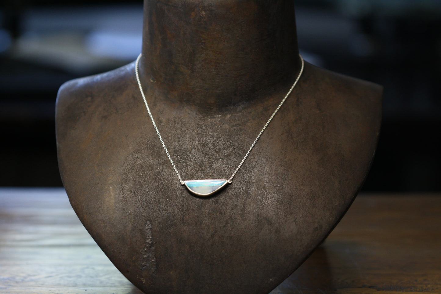 UPDATE: Silver and Queensland Boulder Opal Pendant