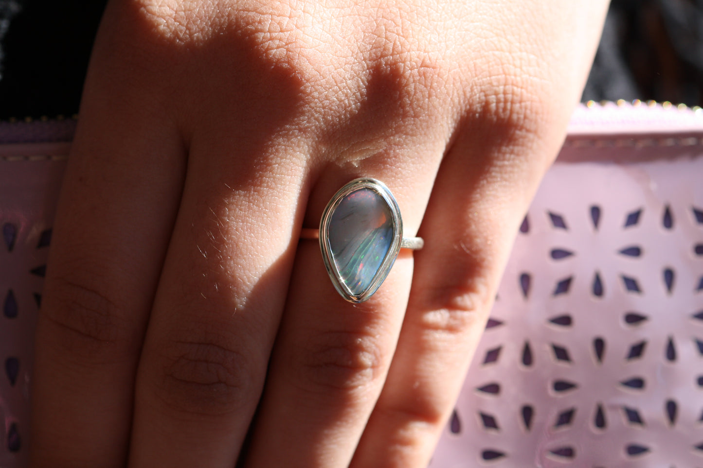 UPDATE: Teardrop Opal Silver Ring