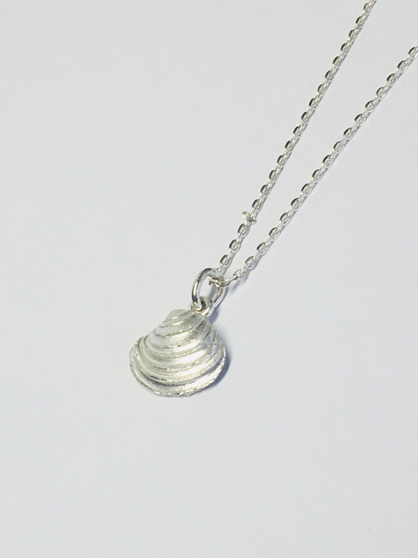Coastal Silver Shell Pendant Small