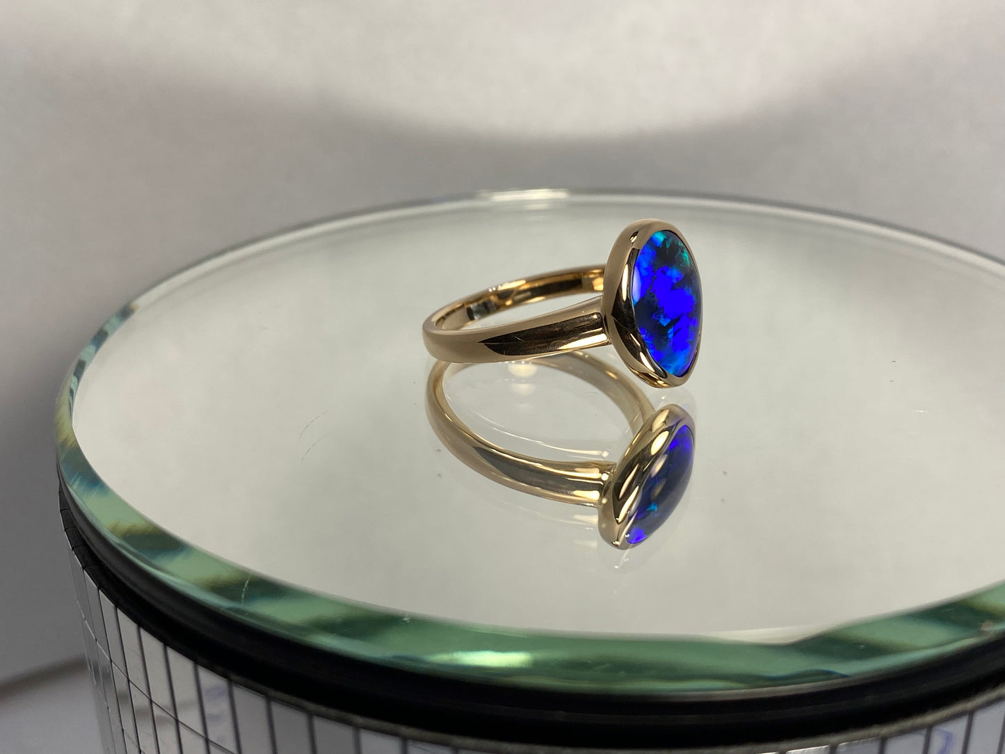 Neon Nights Black Opal Ring
