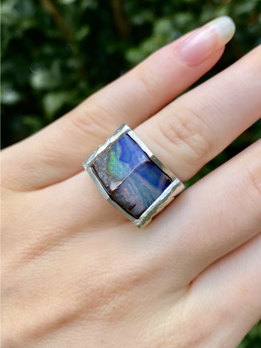 Blue Mountain Opal Ring