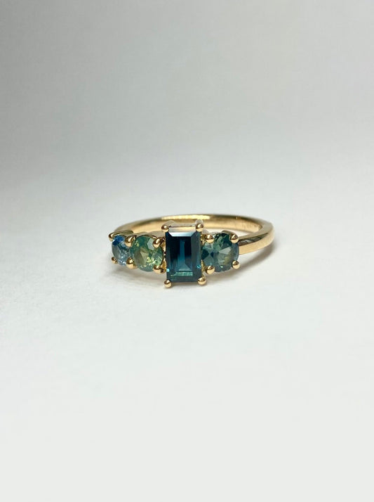 Caribbean Sea Palette Sapphire Ring