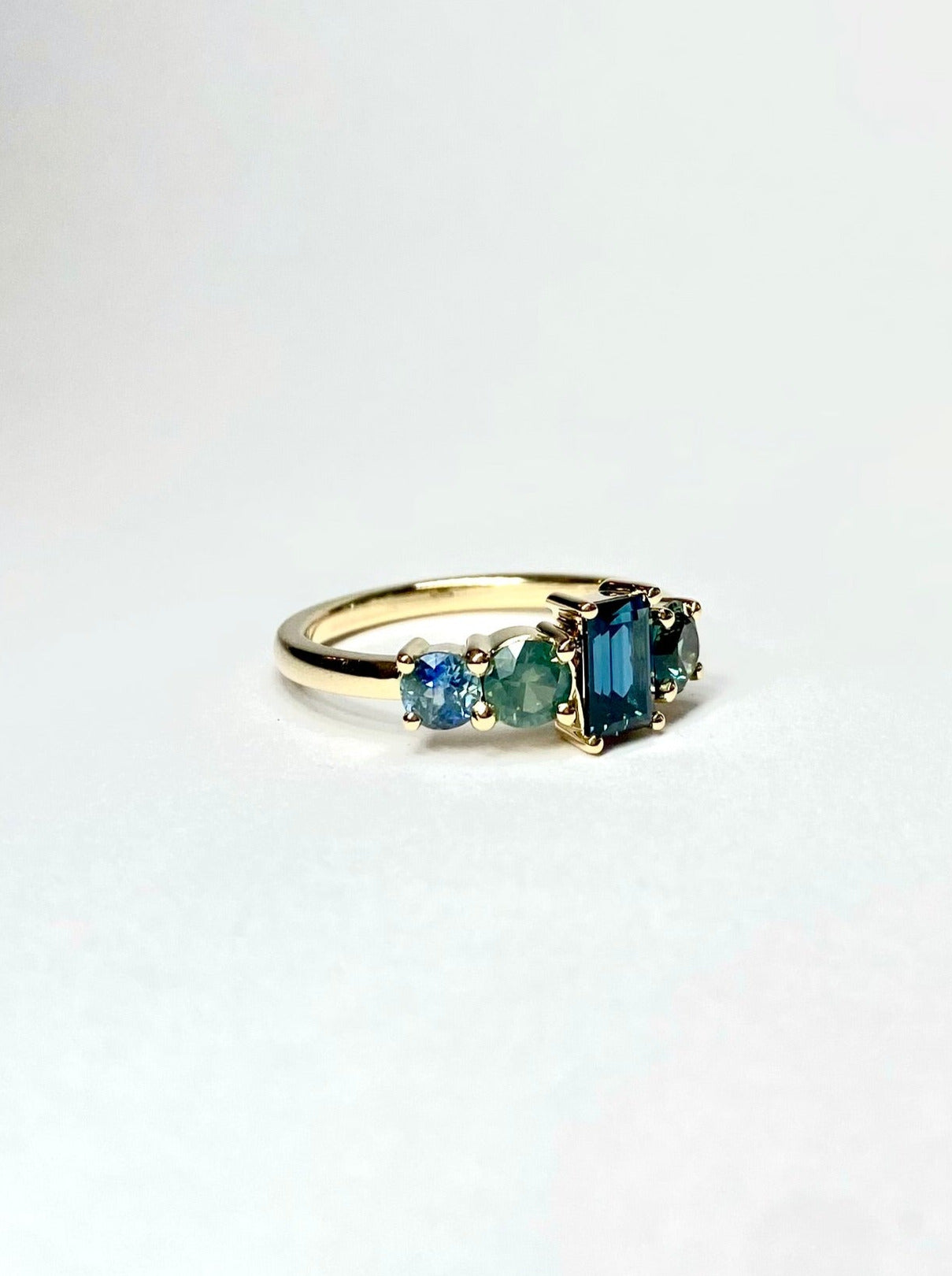 Caribbean Sea Palette Sapphire Ring