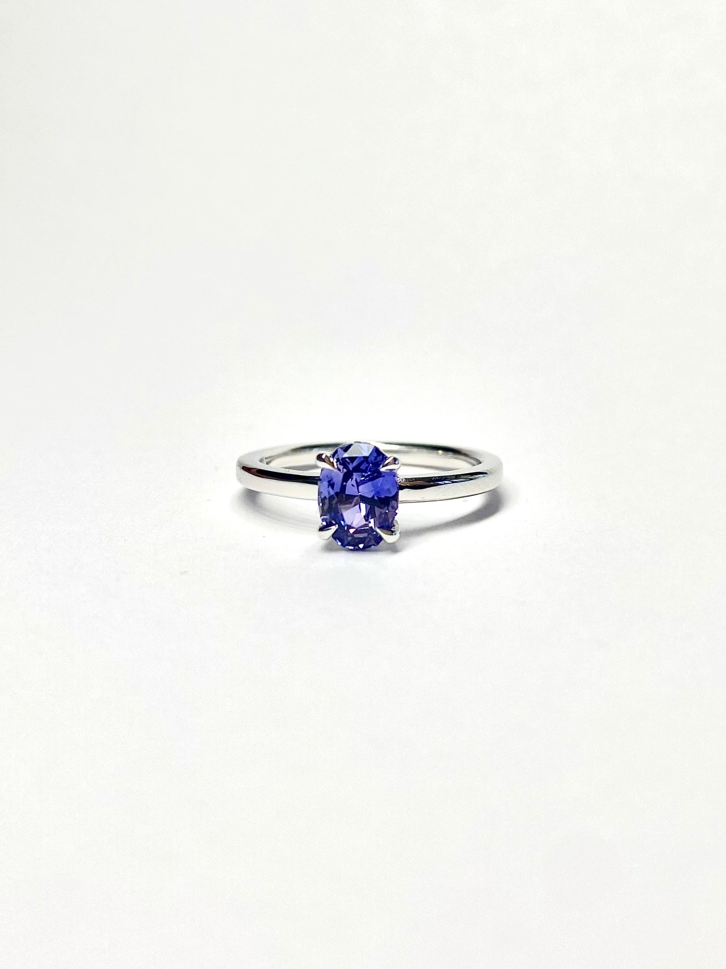 Periwinkle Solitaire Sapphire Ring