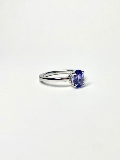 Periwinkle Solitaire Sapphire Ring