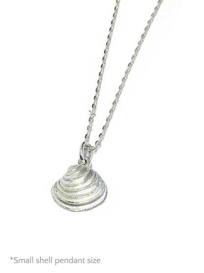 Coastal Silver Shell Pendant - Multiple Sizes