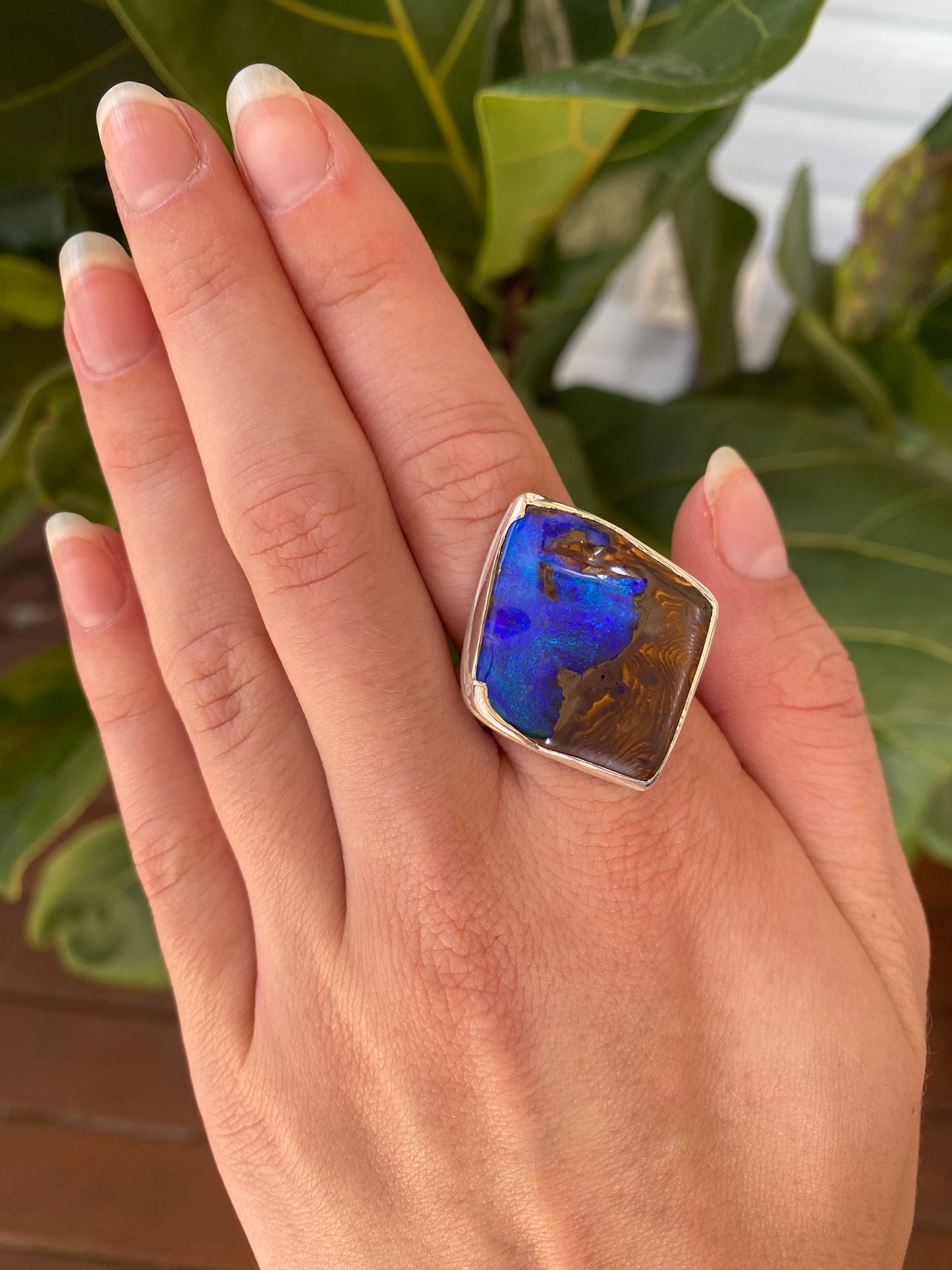 Deep Cave Dive Opal Ring