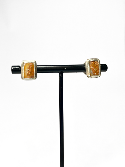 Desert Sun Opal Stud Earrings