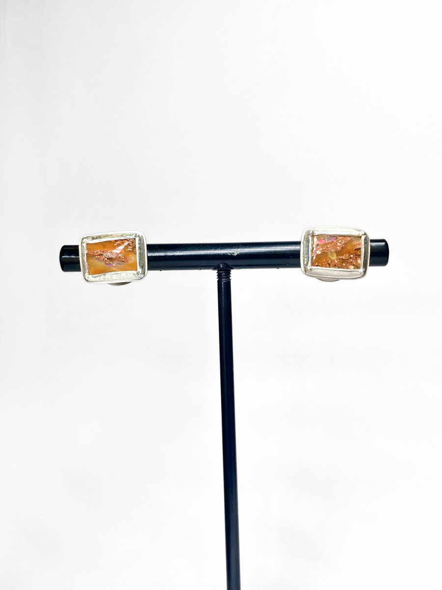 Desert Sun Opal Stud Earrings