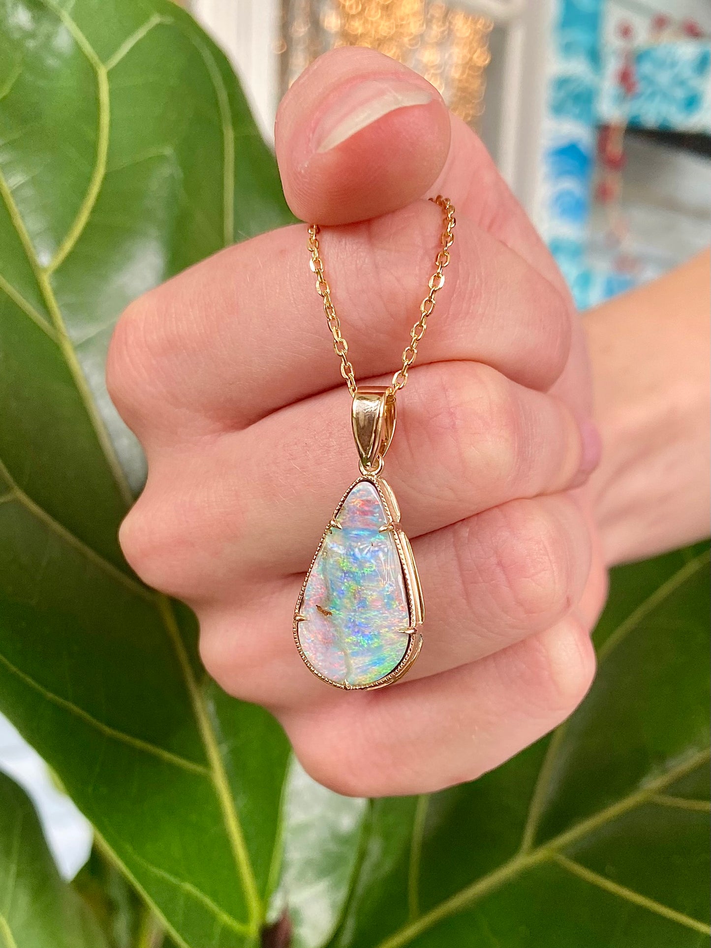 Glisten Opal Pendant