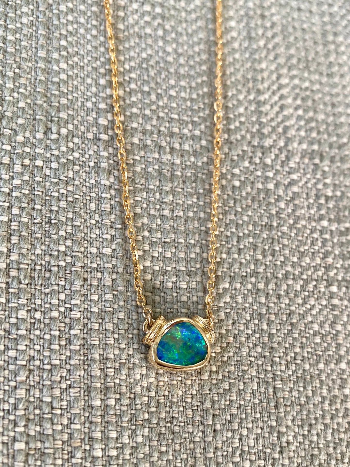 Green Galaxy Opal Pendant