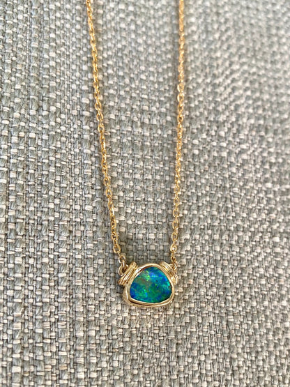Green Galaxy Opal Pendant