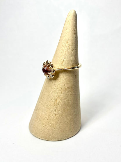 Arcadia Rosecut Sapphire and Diamond Ring