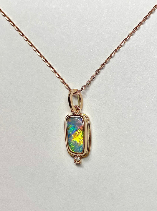 Diamond in the Sky Opal Pendant