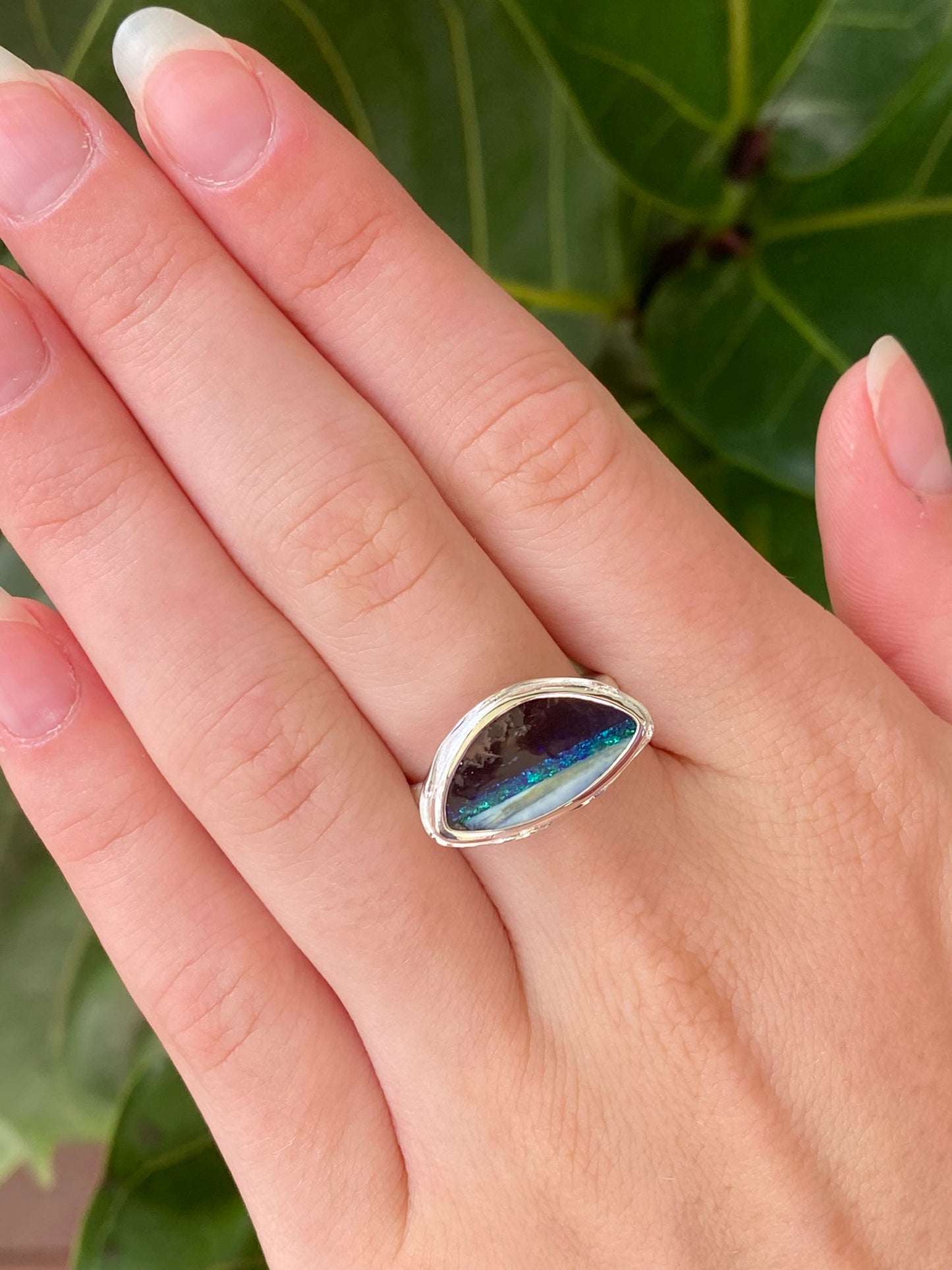 Midnight Surf Opal Ring