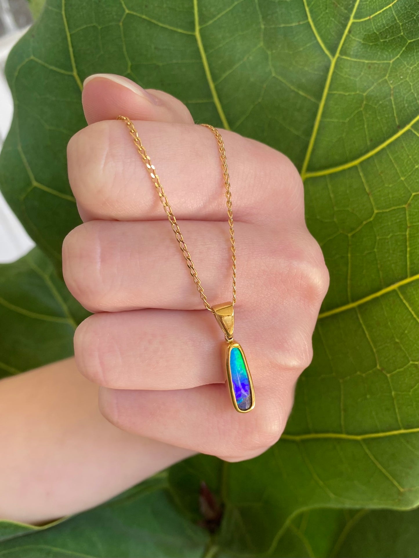 Mini Totem Opal and 18ct Gold Pendant