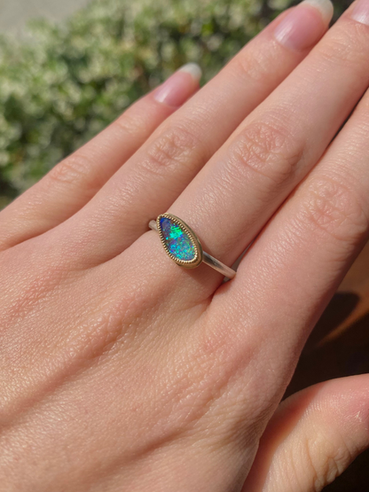 Sea Glass Opal Ring