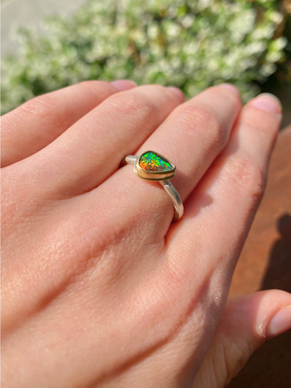 Solar Tide Opal Ring
