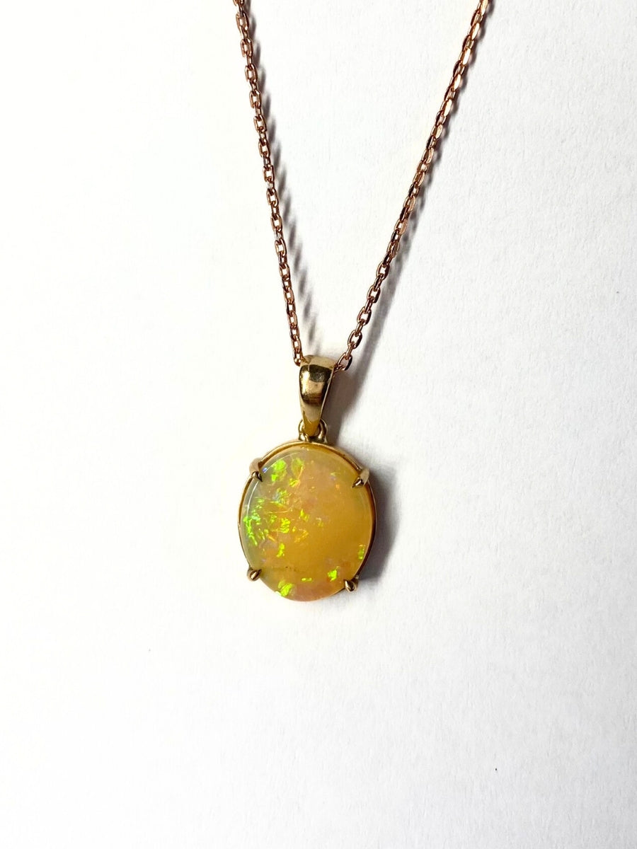 Custom opal necklace clearance