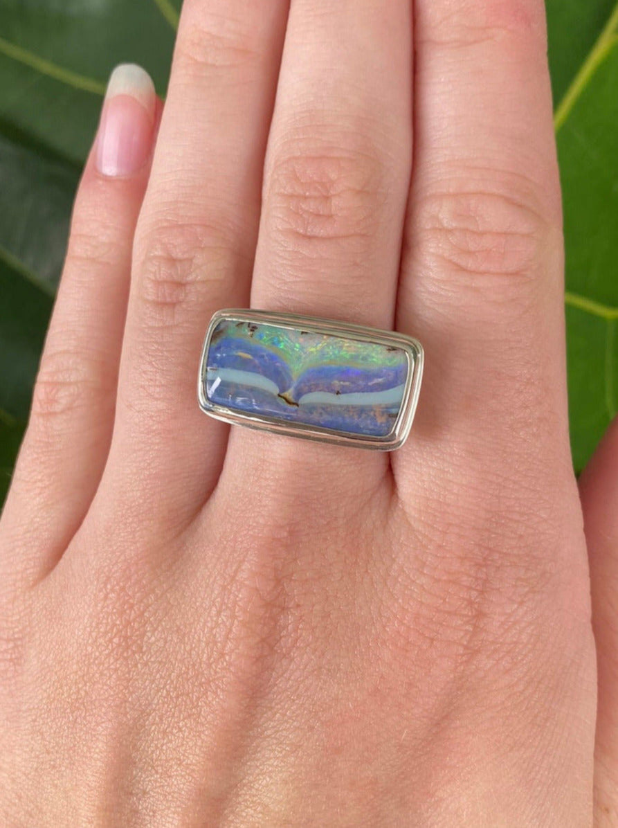 Whale Tail Opal Ring