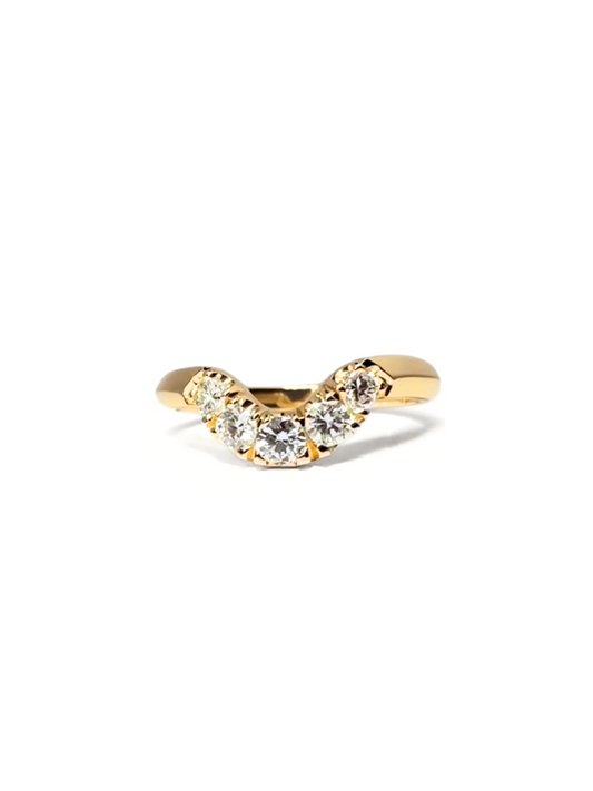 Half Halo 5 Diamond Wedding Band
