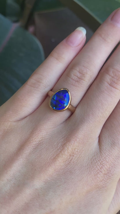 Neon Nights Black Opal Ring