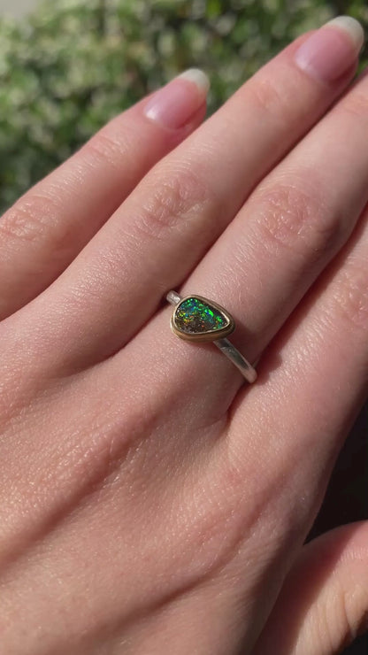 Solar Tide Opal Ring