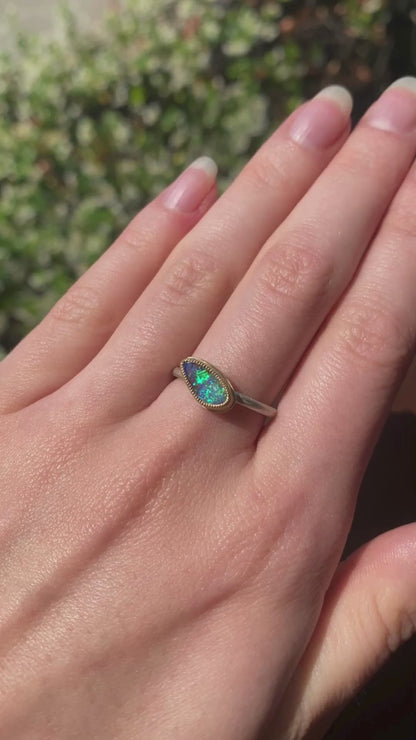 Sea Glass Opal Ring