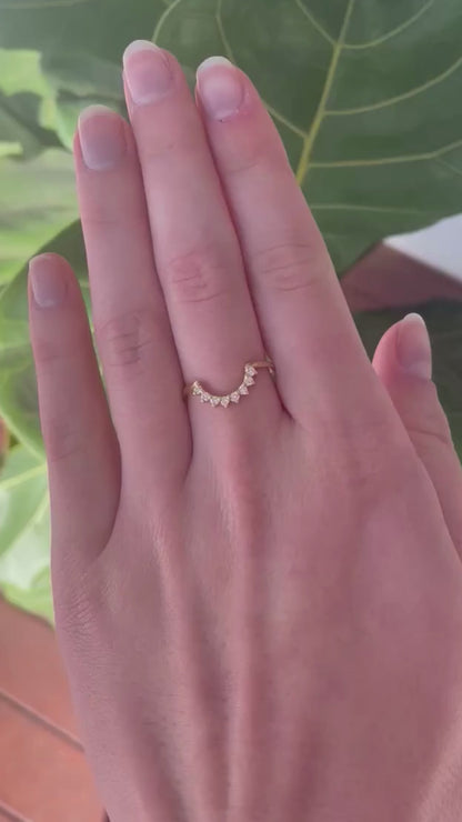 Half Diamond Halo Diamond Ring
