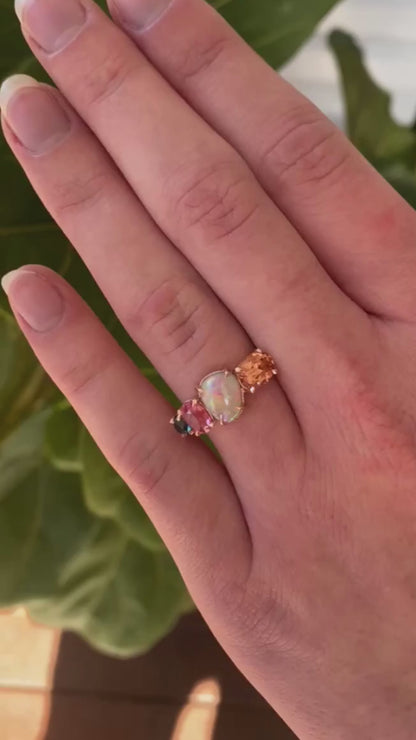 Guava Cluster Rose Gold Ring