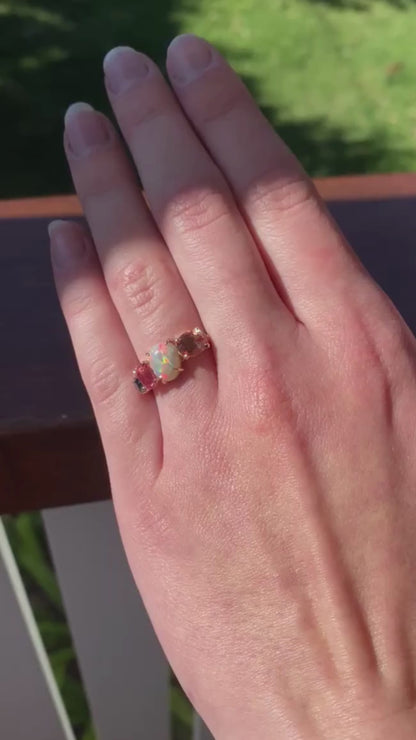 Guava Cluster Rose Gold Ring