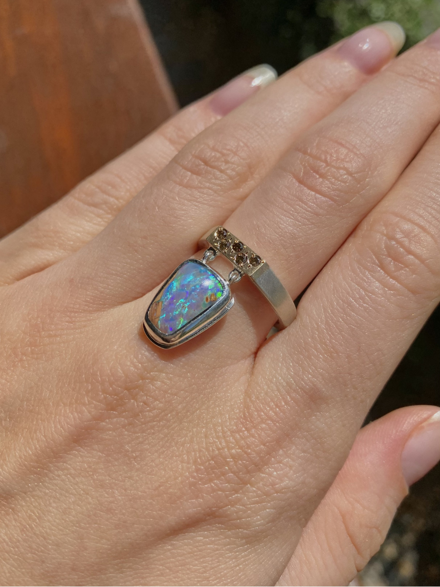 Butterfly Flutter Statement Opal Ring