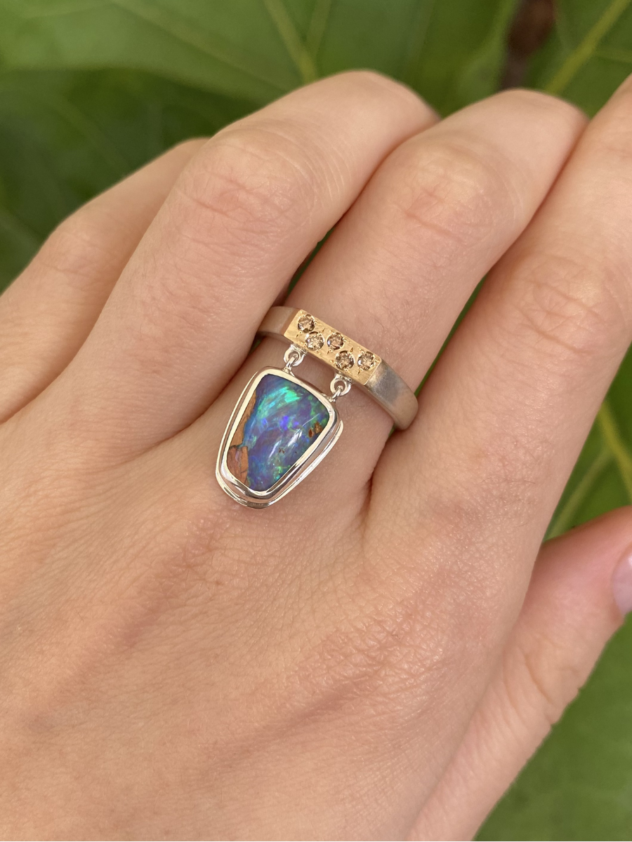 Butterfly Flutter Statement Opal Ring